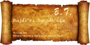 Bajári Tarzícia névjegykártya